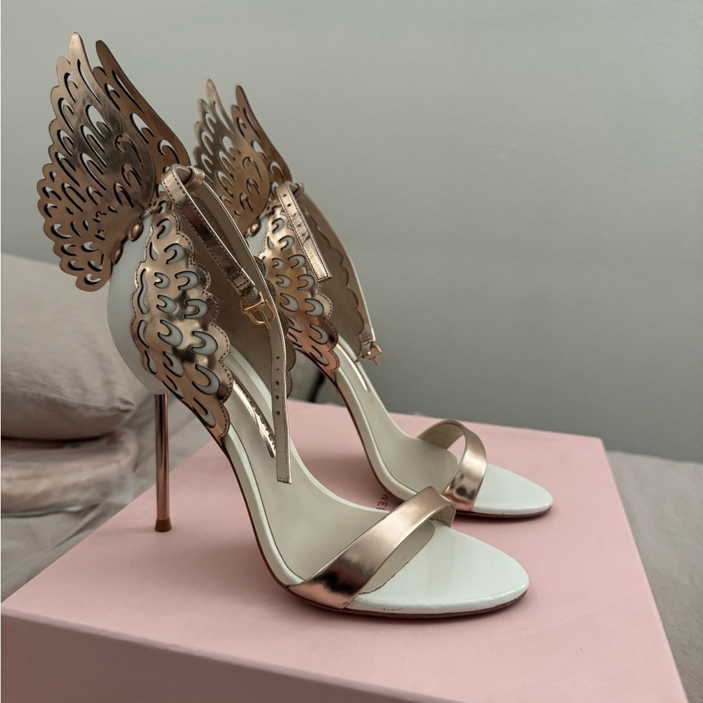 Sophia Webster Gold Winged Heels